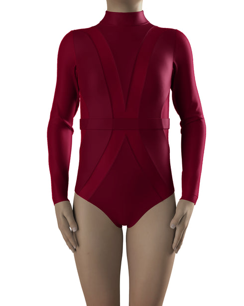 LARA Leotard Base - Ruby Red
